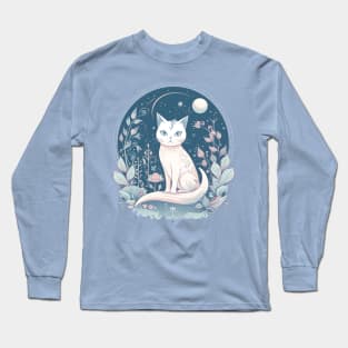 Magical White Cat Long Sleeve T-Shirt